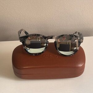 Illesteva Black and Gray Marbled Sunglasses